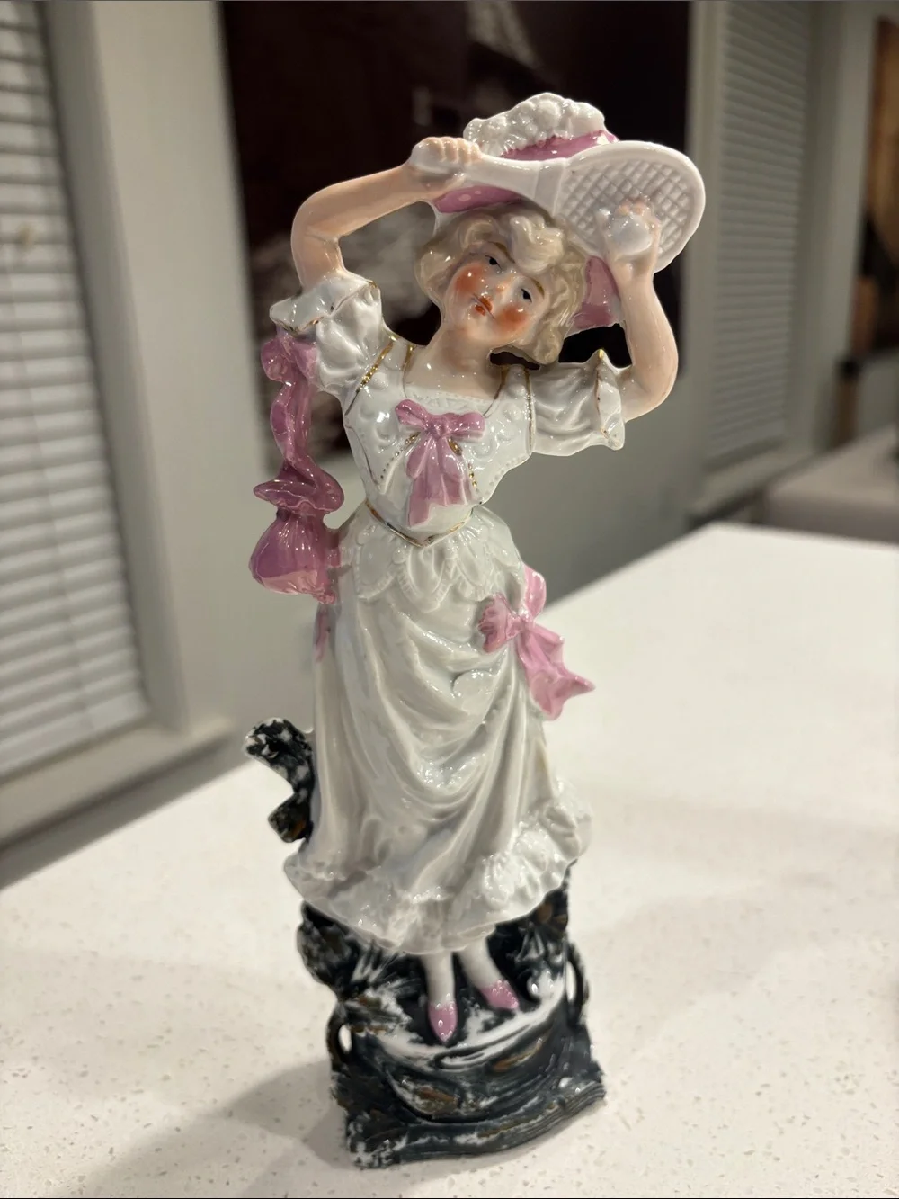 Vintage Bisque Porcelain Figurine Pair -